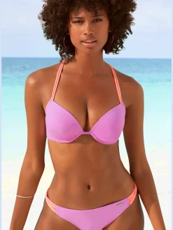 Haut de bikini push-up design contrasté
