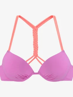 Haut de bikini push-up design contrasté
