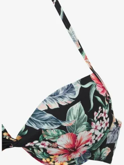 Haut de bikini push-up imprimé floral : chaque pièce est unique