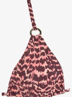 Haut de bikini triangle anneaux décoratifs couleur or