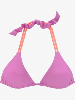 Haut de bikini triangle design contrasté