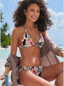 Haut de bikini triangle imprimé floral : chaque pièce est unique