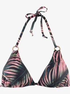 Haut de bikini triangle imprimé tropical