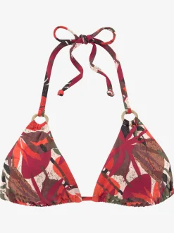 Haut de bikini triangle imprimé tropical