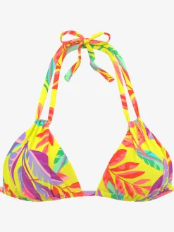 Haut de bikini triangle motif floral – chaque pièce est unique