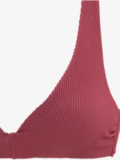 Haut de bikini triangle tissu structuré tendance