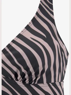 Haut de maillot de bain à armatures imprimé zébré élégant