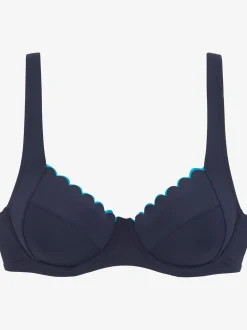 Haut de maillot de bain à armatures bordure cocotte tendance