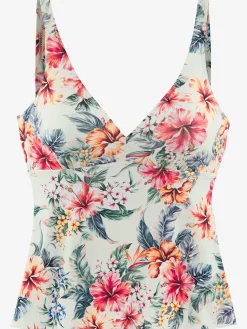 Haut de maillot de bain à armatures imprimé floral : chaque pièce est unique