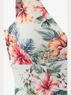 Haut de maillot de bain à armatures imprimé floral : chaque pièce est unique