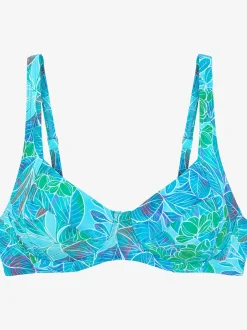 Haut de maillot de bain à armatures imprimé floral