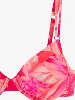 Haut de maillot de bain à armatures design floral tendance