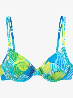 Haut de maillot de bain à armatures effet de couleur différent pour chaque pièce
