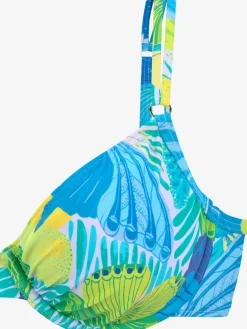 Haut de maillot de bain à armatures effet de couleur différent pour chaque pièce