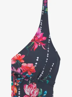 Haut de maillot de bain à armatures imprimé floral moderne