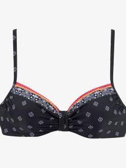 Haut de maillot de bain à armatures imprimé tendance