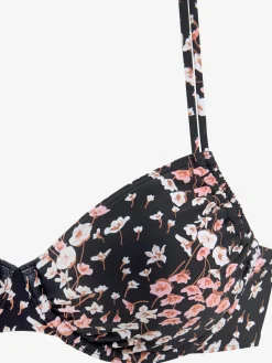 Haut de maillot de bain à armatures imprimé fantaisie