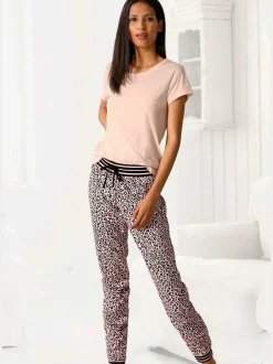 Haut de pyjama manches courtes à encolure ronde