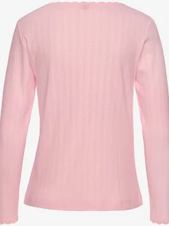 Haut de pyjama t-shirt de nuit fantaisie en tricot ajouré