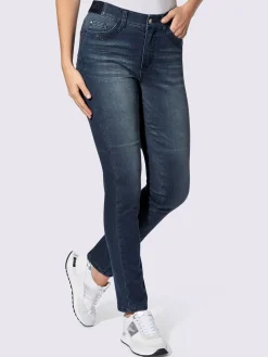 Jean 5 poches petites pierres fantaisie