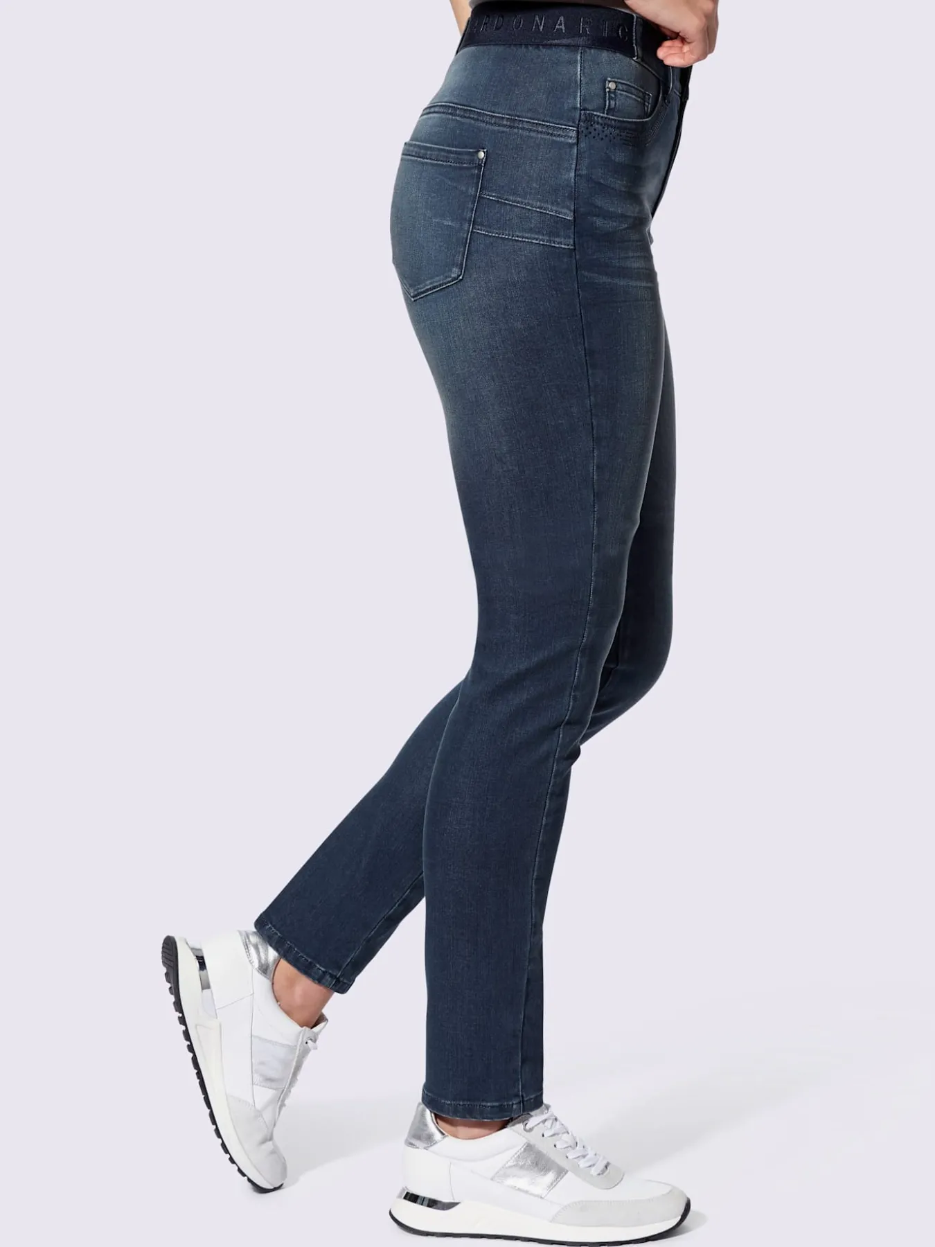 Jean 5 poches petites pierres fantaisie