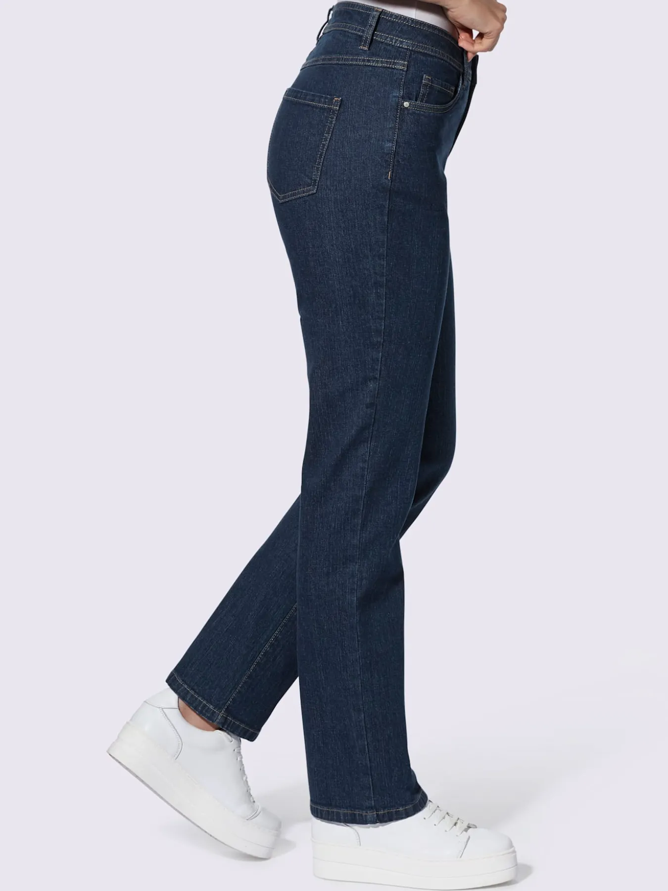 Jean 5 poches qualité coton extensible indéformable