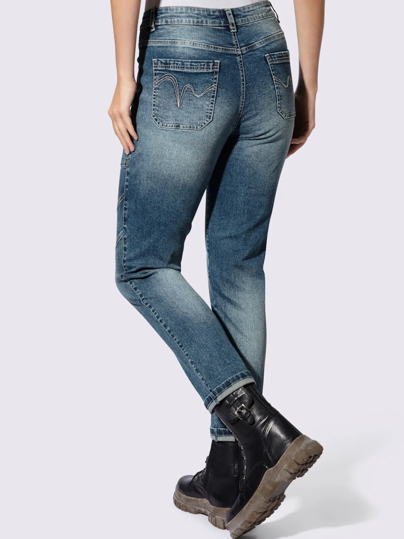 Jean boyfriend poches plaquées