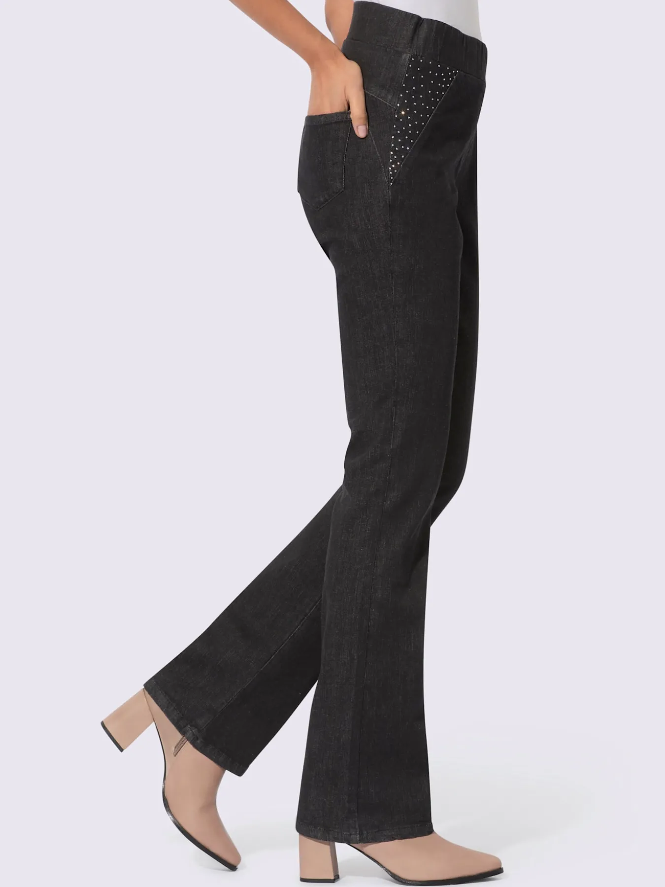 Jean ceinture élastique confortable