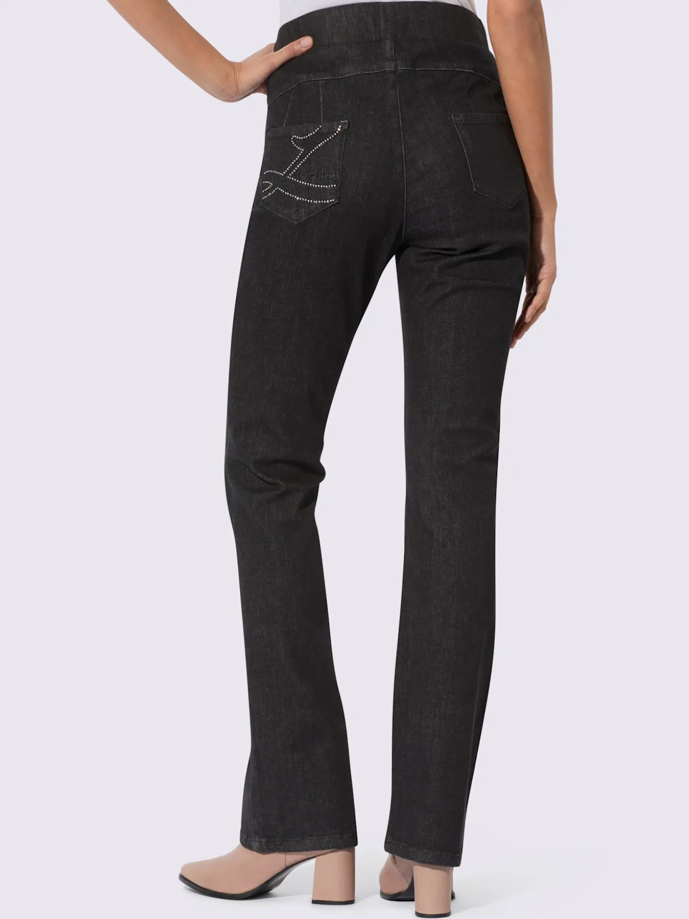 Jean ceinture élastique confortable