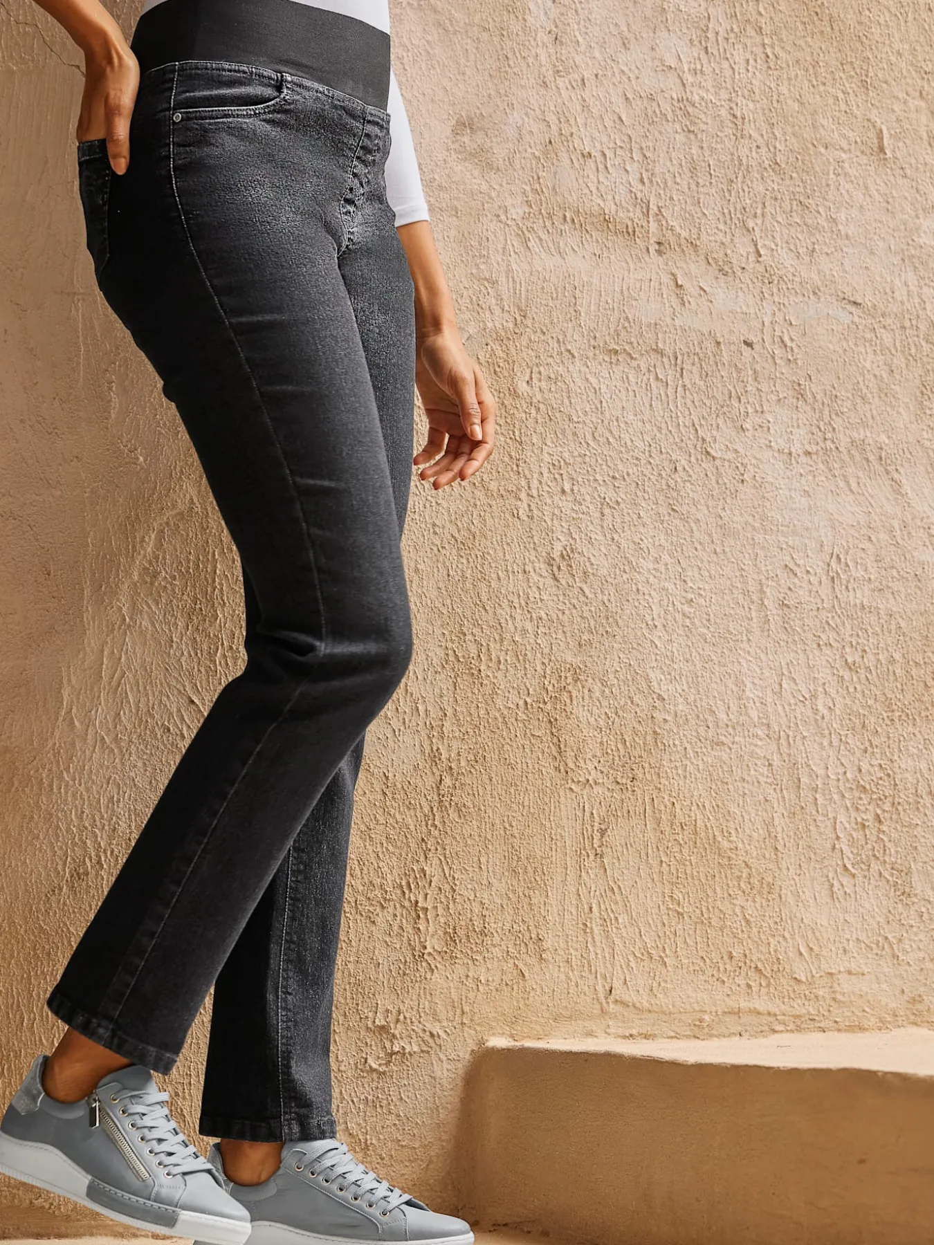 Jean ceinture élastique confortable