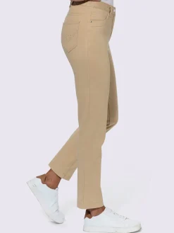Jean coupe droite avec ceinture élastique au dos