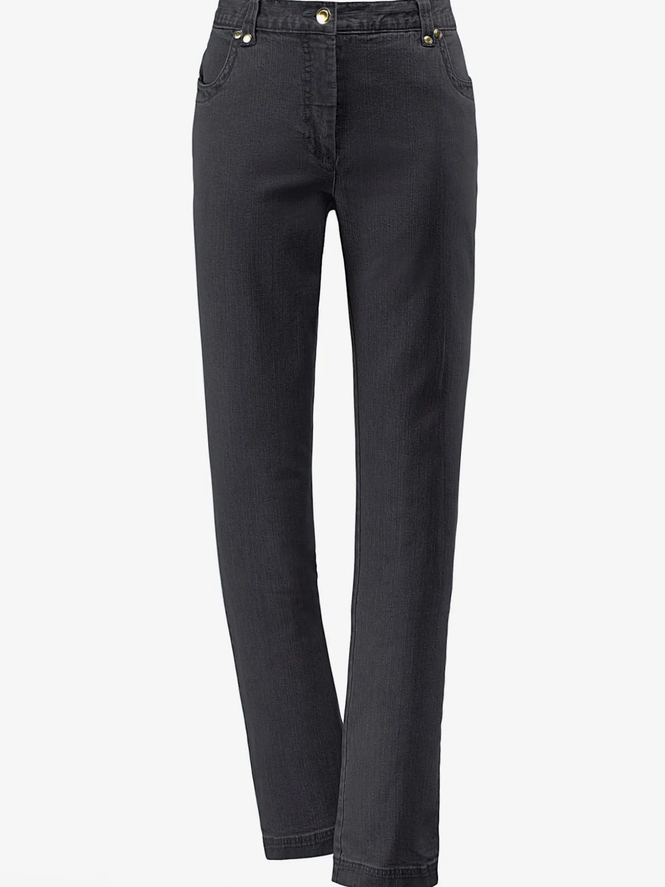 Jean coupe droite avec ceinture élastique au dos