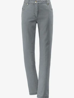 Jean coupe droite avec ceinture élastique au dos