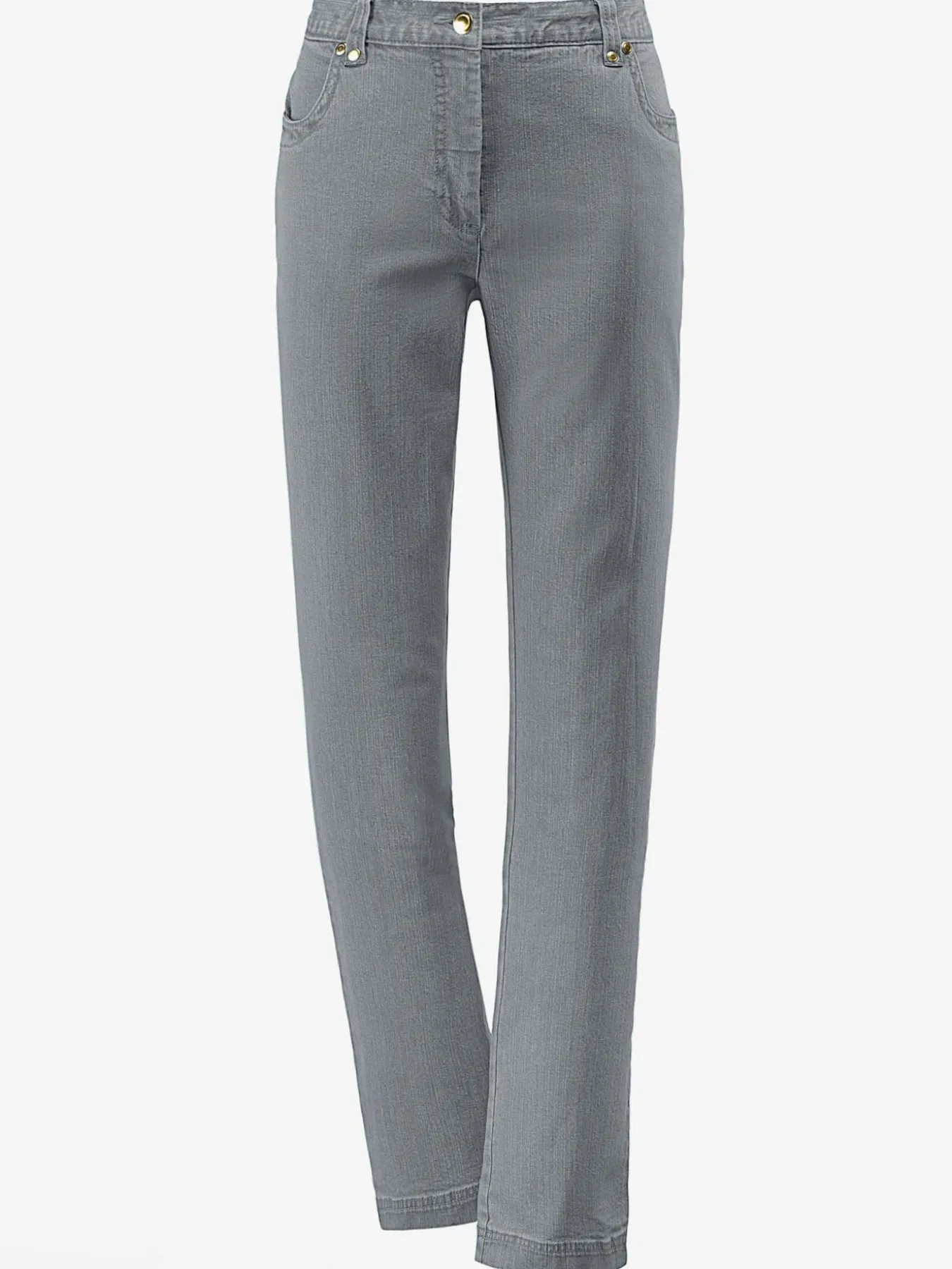 Jean coupe droite avec ceinture élastique au dos