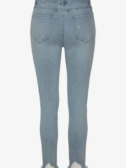 Jean effet déchiré jambes affinées