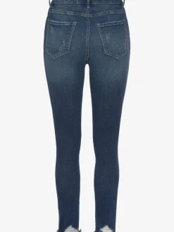 Jean effet déchiré jambes affinées