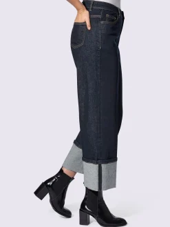 Jean extensible finition des jambes avec revers