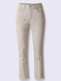Jean extensible superbe broderie