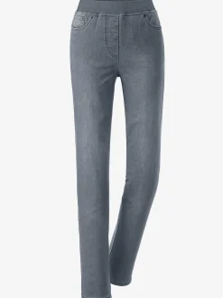 Jean femme confortable avec ceinture élastique