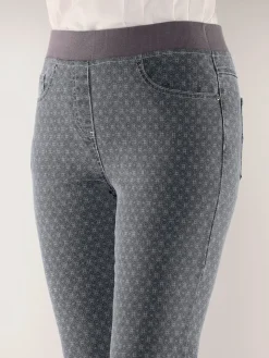 Jean femme confortable avec ceinture élastique