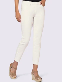 Jean push-up broderie ton sur ton