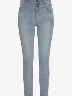 Jean skinny fit patte de boutonnage visible devant