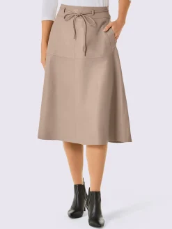 Jupe en cuir doublure en viscose de qualité