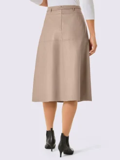 Jupe en cuir doublure en viscose de qualité
