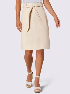 Jupe en cuir pur cuir d'agneau nappa