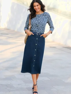 Jupe en jean 99% coton