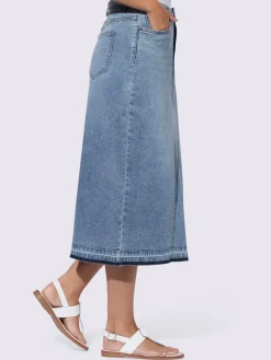 Jupe en jean délavé tendance