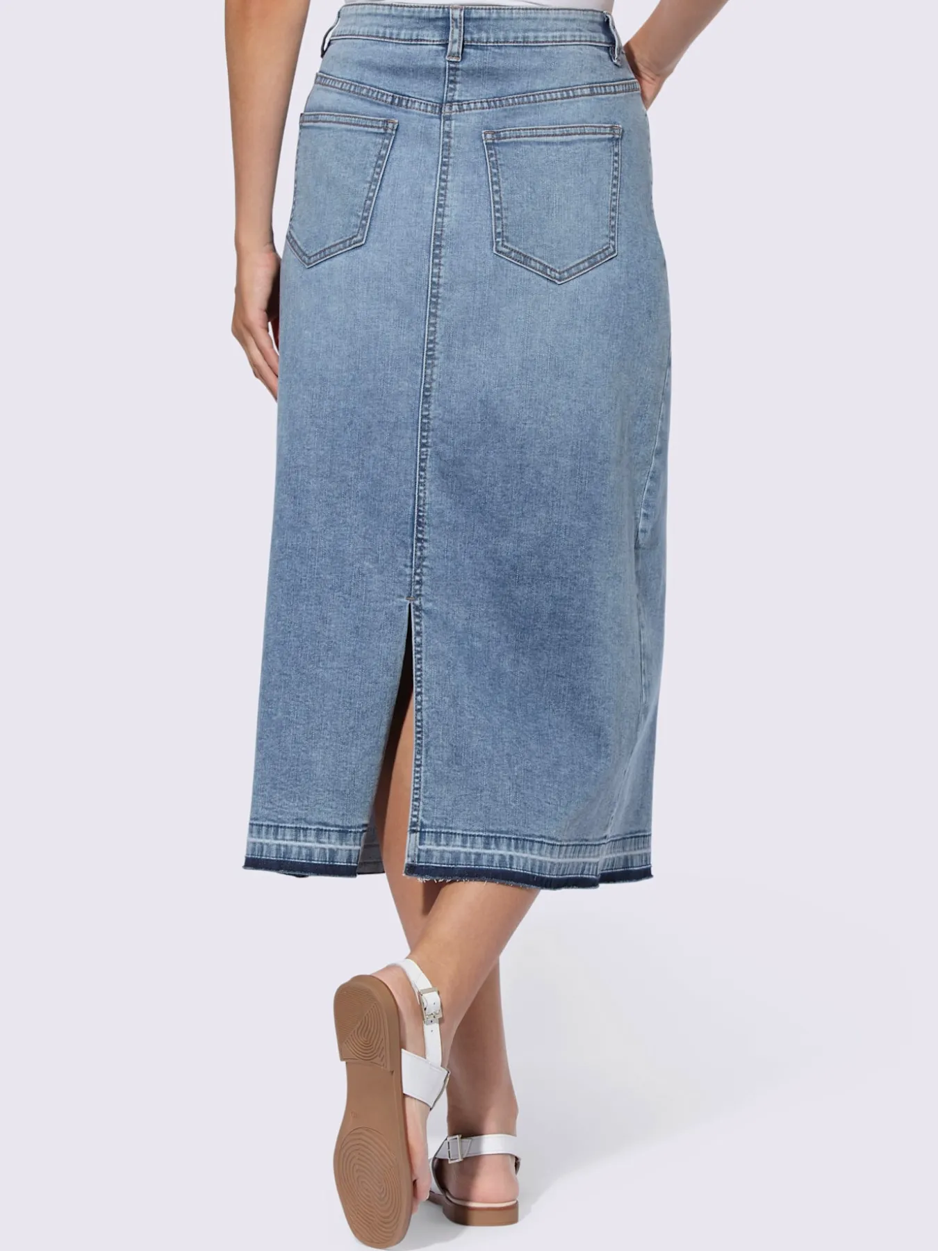 Jupe en jean délavé tendance
