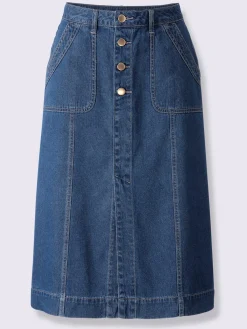 Jupe en jean pur coton