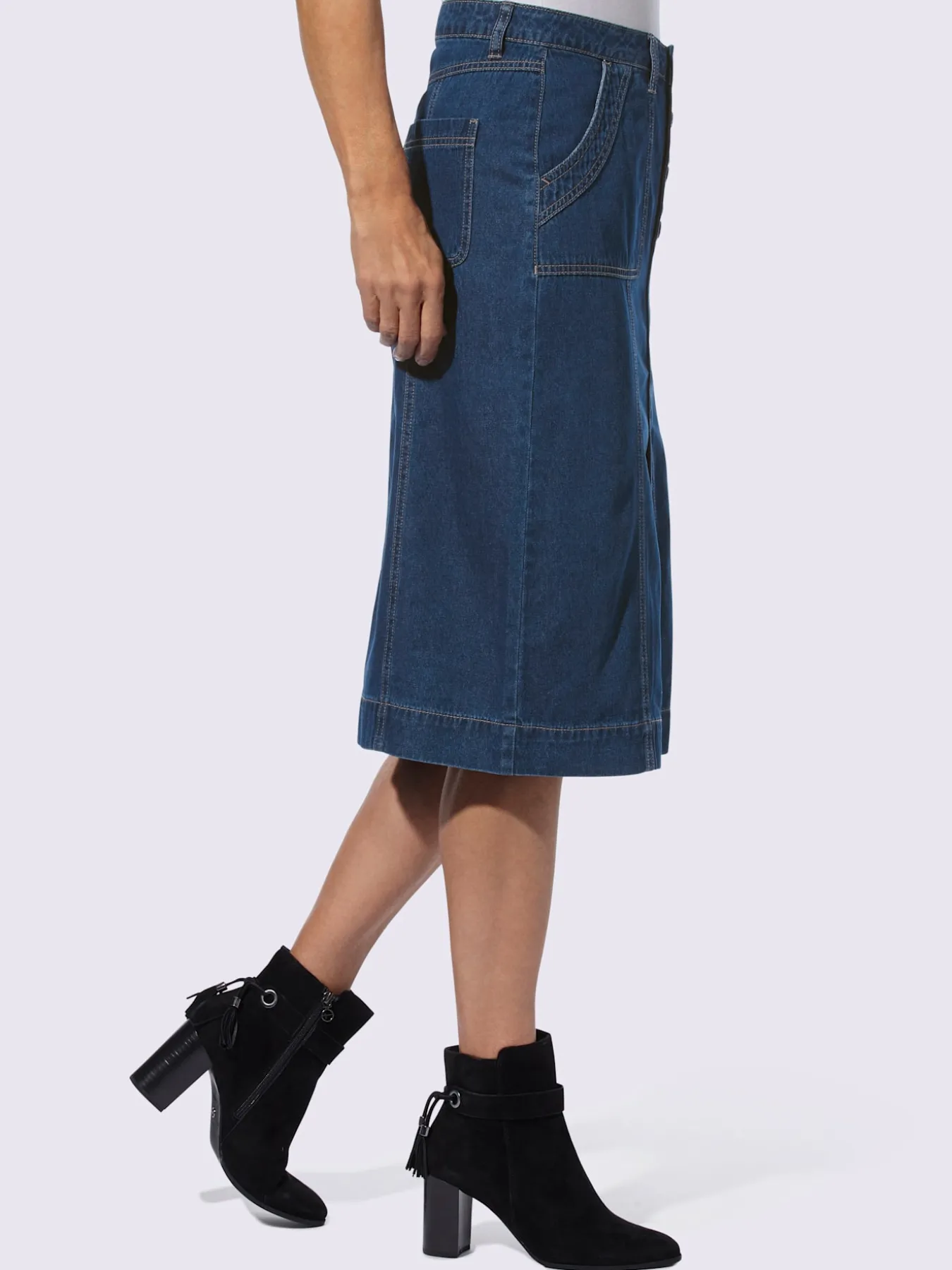 Jupe en jean pur coton